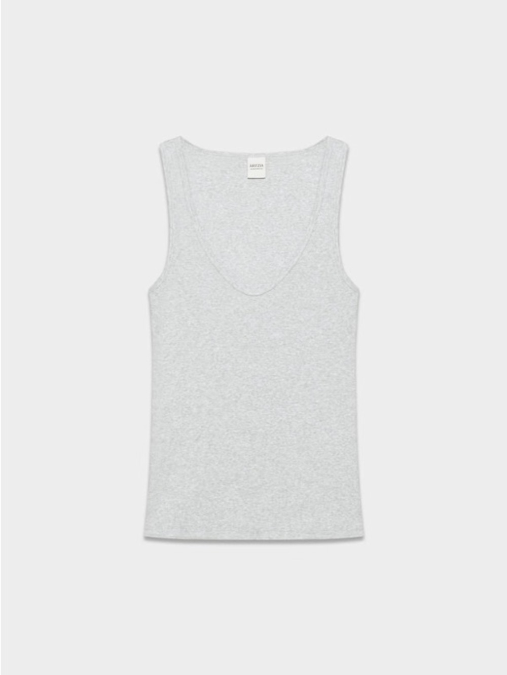 Aritzia Grey Scoop Neck Tank Top